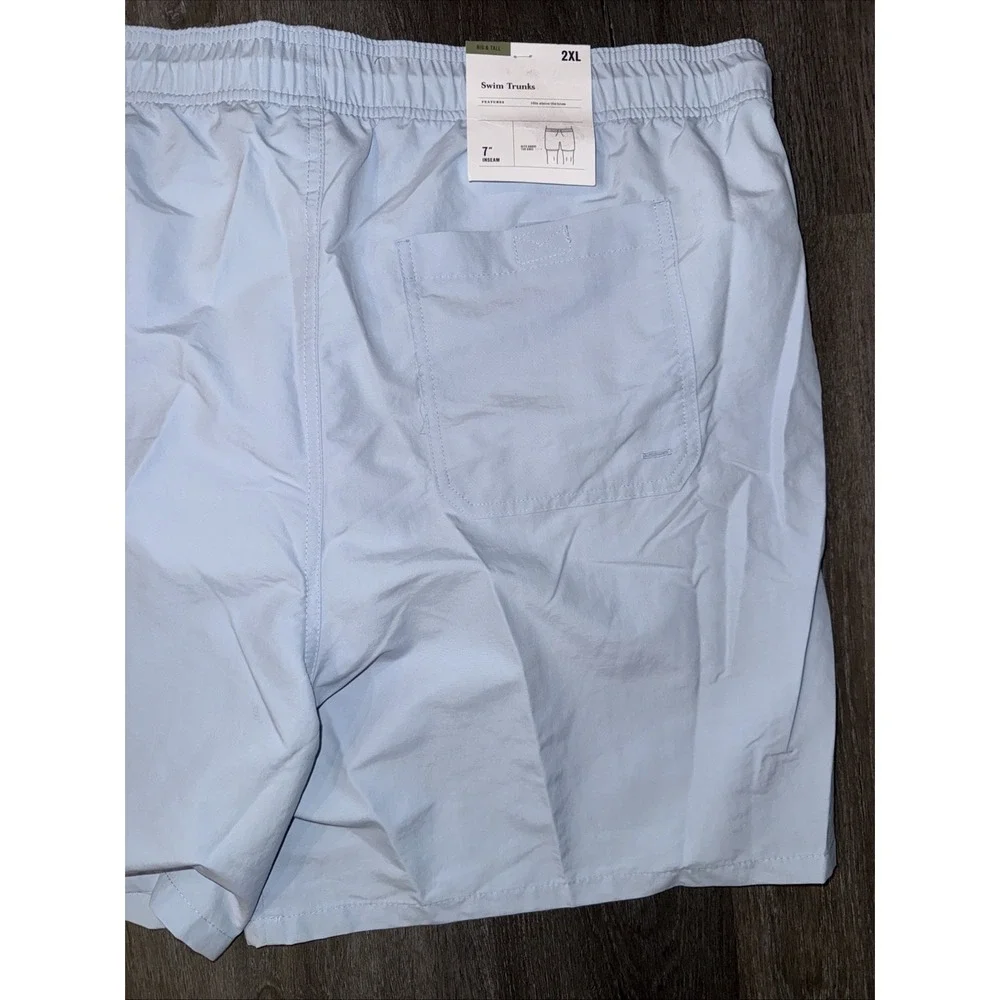 Men's 2XL Light Blue Swimsuit‎ Shorts - Pastel Summer Beach Trunks Size XXL, 7